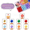 600Pcs 10 Colors Round Imitation Gemstone Acrylic Beads OACR-YW0001-93-2