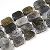 Natural Grey Labradorite Beads Strands G-T138-07-1