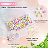 HOBBIESAY 200Pcs Opaque Acrylic Beads Connector Charms FIND-HY0001-30-4