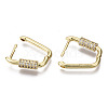 Brass Micro Pave Cubic Zirconia Huggie Hoop Earring EJEW-T046-010B-NF-3