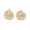 Brass Micro Pave Cubic Zirconia Pendants ZIRC-G157-03H-01G-1