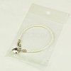 PU Leather Braided Charm Bracelets BJEW-JB00785-01-3