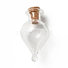 Teardrop Glass Cork Bottles Ornament AJEW-A039-01B-2