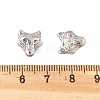 304 Stainless Steel Wolf Clip-on Earrings EJEW-B116-02P-5