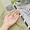 AHADERMAKER 12Pcs 6 Style Tibetan Style Alloy Curb Chain Tassel Big Pendants FIND-GA0002-79-3