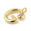 Rack Plating Brass Micro Pave Cubic Zirconia Pendants KK-A200-24G-G-2