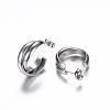 Tarnish Resistant 304 Stainless Steel Stud Earrings EJEW-P090-01P-1