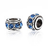 Alloy Rhinestone European Beads MPDL-Q212-001B-RS-3