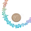 Rainbow Color Glass Chip Beaded Necklaces for Women NJEW-JN05004-3