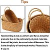 Straw Braid Baskets AJEW-GA0002-16-4