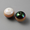 Opaque Stripe Acrylic Beads OACR-TAC0002-03D-2