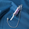 Natural Amethyst Chips Wishing Bottle Dowsing Pendulum Big Pendants PW-WG6F05D-04-1