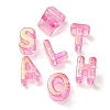 UV Plating Rainbow Iridescent Acrylic Beads OACR-C012-02K-1-2