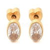 304 Stainless Steel Rhinestone Stud Earrings for Women EJEW-M068-03G-3