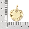 Rack Plating Brass Micro Pave Clear Cubic Zirconia Pendants KK-A224-15G-4