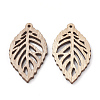 Undyed Wood Pendants WOOD-T008-38-2