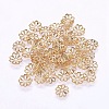 Long-Lasting Plated Brass Fancy Bead Caps KK-F711-01G-1