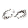 Non-Tarnish 304 Stainless Steel Twist Rhombus Stud Earrings EJEW-K244-23P-2