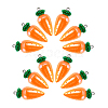 12Pcs Carrot AB Color Resin Pendants RESI-PH0002-47-6