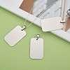 Tarnish Resistant Rectangle Tag Pendants X-STAS-H061-04-5