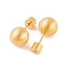 Round Ball Drawbench Brass Ear False Plugs for Women EJEW-G391-24D-G-3
