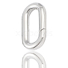 1Pc Anti-Tarnish Rhodium Plated 925 Sterling Silver Spring Gate Rings STER-BBC0008-50B-6