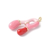 Brass Enamel Pendants X-KK-E093-03G-A-01-2