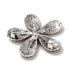 5-Petal Flower Alloy Rhinestone Brooches for Backpack Clothes JEWB-S028-02B-2