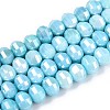 Anti-Tarnish Electroplate Glass Beads Strands GLAA-T025-8mm-19H-1