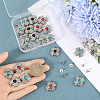 CRASPIRE 20 Sets 4 Colors Zinc Alloy & Resin Imitation Turquoise Coin Screw Rivets FIND-CP0001-82-3