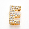 Brass Micro Pave Cubic Zirconia Charms KK-N254-217G-E-1