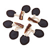 5 Pairs Resin Buttons BUTT-TA0001-48B-2