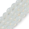 Electroplate Imitation Jade Glass Beads Strands LS-EGLA-N013-J8mm-D02-1