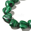 Synthetic Malachite Beads Strands G-R190-10mm-46-4