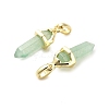 Natural Green Aventurine Double Terminal Pointed Pendant G-H097-01G-04-2