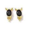 Brass Pave Single Cubic Zirconia Peg Bails Pin Charms KK-D226-01G-05-1