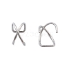 304 Stainless Steel Cross Clip on Nose Rings AJEW-A062-03P-2