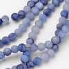 Dyed & Heated Natural Blue Aventurine Beads Strands G-D809-09-6mm-1