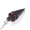 Natural Tiger Eye Pointed Dowsing Pendulums AJEW-B020-01P-01-4