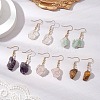 Natural Mixed Gemstone & 304 Stainless Steel Dangle Earrings for Women EJEW-JE06237-2