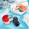 2Pcs 2 Colors Apple Imitation Leather Anti-Lost Protection Covers AJEW-NB0008-56-4
