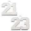 Unicraftale 2Pcs 2 Style Carbon Teel Number Pendants FIND-UN0001-55-1