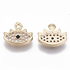 Brass Micro Cubic Zirconia Charms KK-N231-13-NF-2