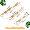 WADORN® 6Pcs 6 Style Aluminum Curb Chain Purse Strap Extender DIY-WR0001-67-3