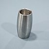 Matte Style Barrel 304 Stainless Steel Magnetic Clasps with Glue-in Ends STAS-I026-05-2