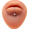 Stainless Steel Rhinestone Lip Rings Piercing Jewelry for Women WG14C26-03-1