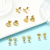 304 Stainless Steel Micro Pave Cubic Zirconia Stud Earrings Kits For Women EJEW-B112-01G-02-2