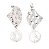 304 Stainless Steel Dangle Stud Earrings EJEW-F354-02P-5