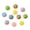 30Pcs 6 Colors Alloy Enamel Bead Caps FIND-CJ0005-52-8