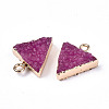 Druzy Resin Pendants RESI-S383-059-B-4